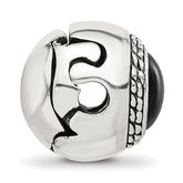 Sterling Silver Reflections Black Onyx Lucky Stone Hinged Bead